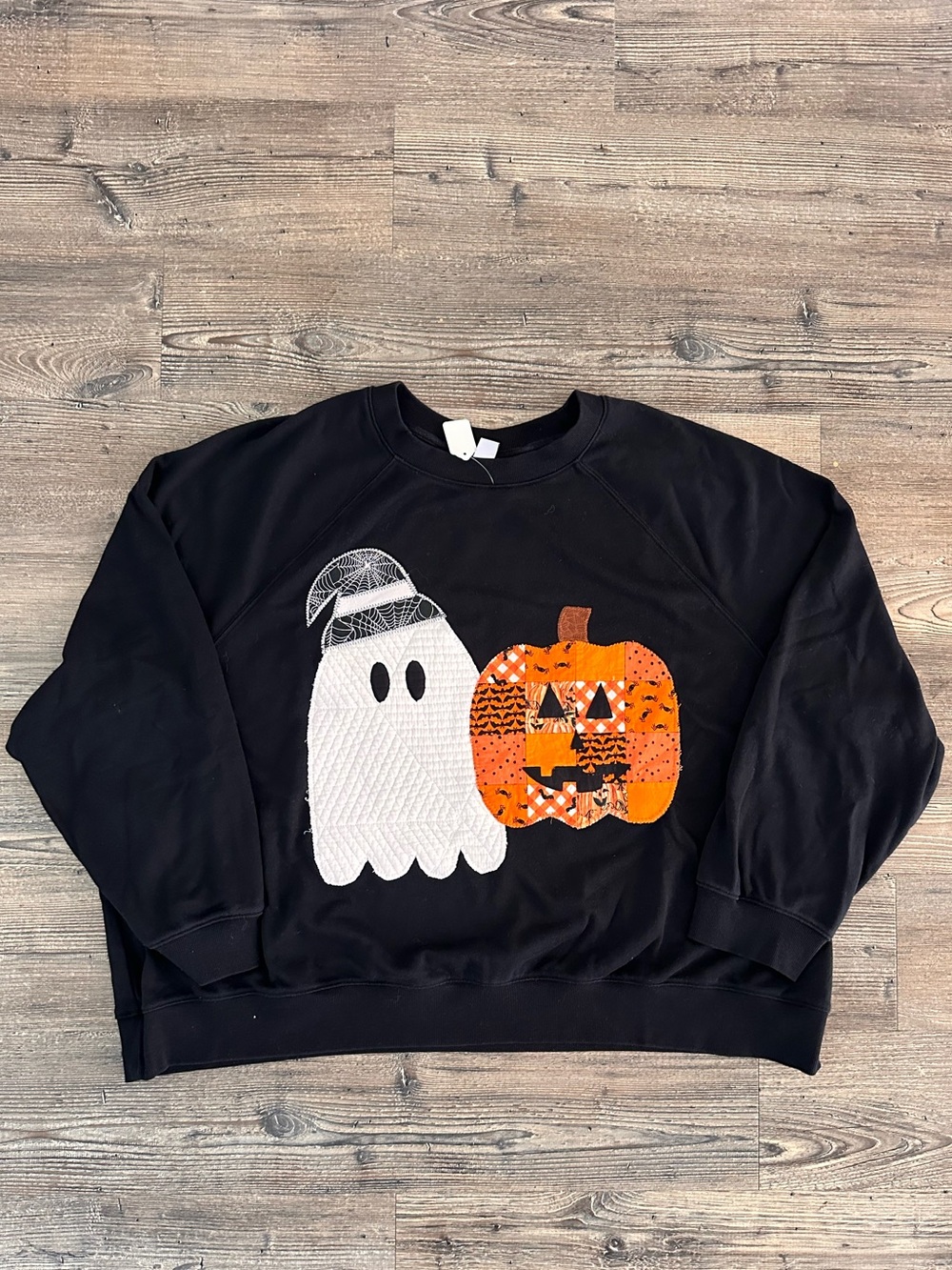 Upcycled Quilted Patchwork Halloween Sweater